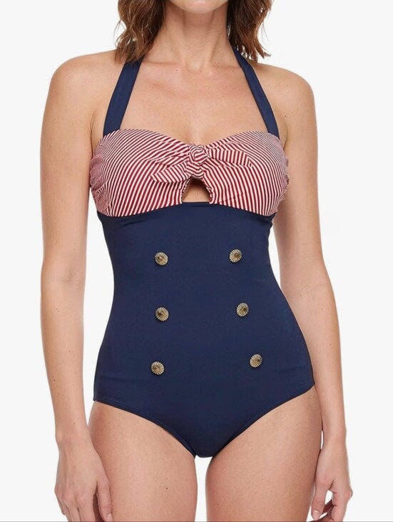 BSLingerie Other - 1950s Retro Vintage Push Up Monokini One Piece Swimsuit